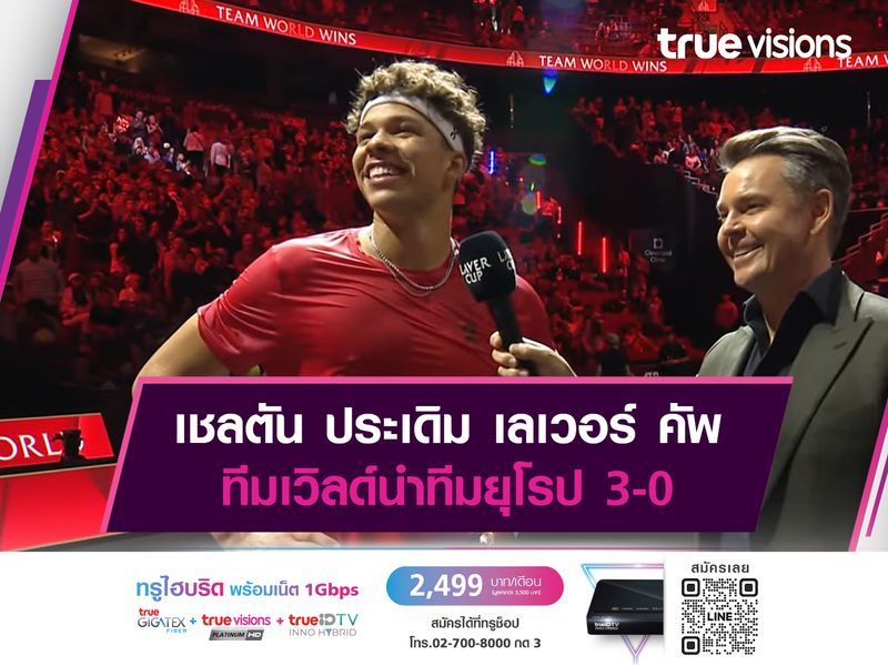 เชลตัน ประเดิม เลเวอร์ คัพ ทีมเวิลด์นำทีมยุโรป 3-0