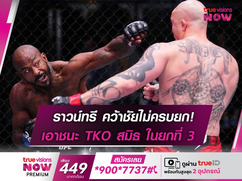 ราวน์ทรี ชนะ TKO สมิธ ยกที่ 3