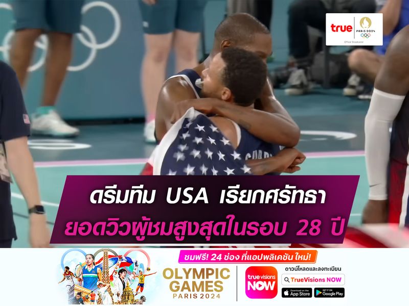 ดรีมทีม USA เรียกศรัทธา ยอดวิวผู้ชมสูงสุดในรอบ 28 ปี