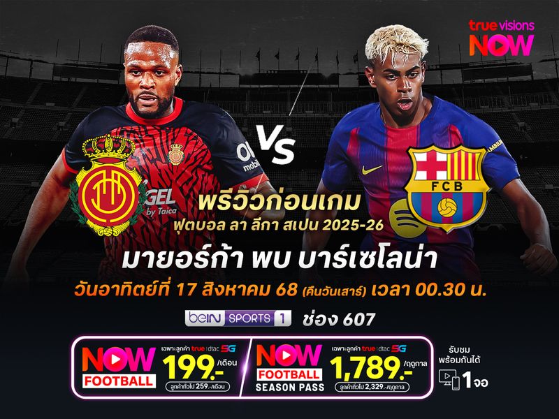 มายอร์ก้าเล่นในบ้านแต่ไม่ได้เปรียบ มีโอกาสโดนบาร์ซ่าบุกทุบถึงถิ่น