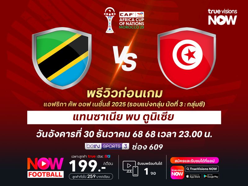 ตูนิเซียแข็งแกร่งกว่า ไม่น่าพลาดทุบแทนซาเนียลอยลำเข้ารอบ