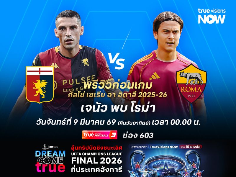 เจนัวฟอร์มแผ่วช่วงหลัง มีโอกาสโดนโรม่าบุกอัดคาบ้าน