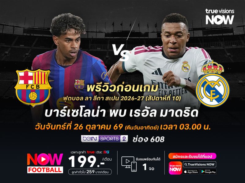 บาร์ซ่าปะทะมาดริดร้อนแรงทั้งคู่ อาจเสมอกันไปแบบดุเดือด